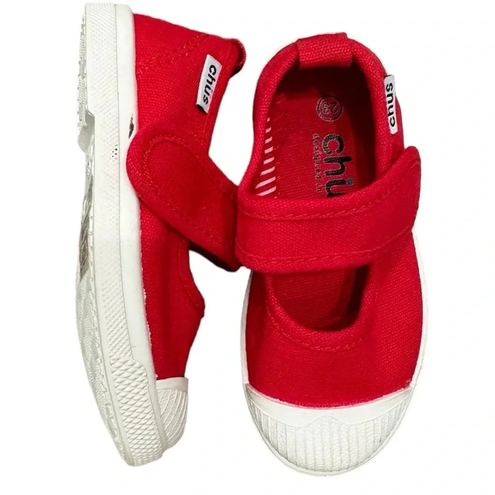 Chüs Red Velcro Sneaker Tennis Shoe